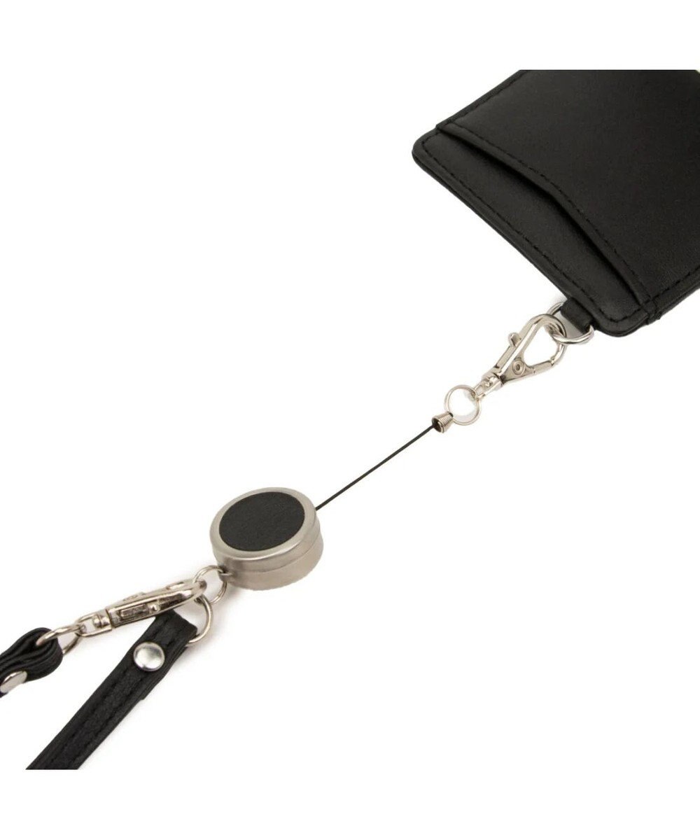 CLATHAS ワッフル リール付きパスケース 