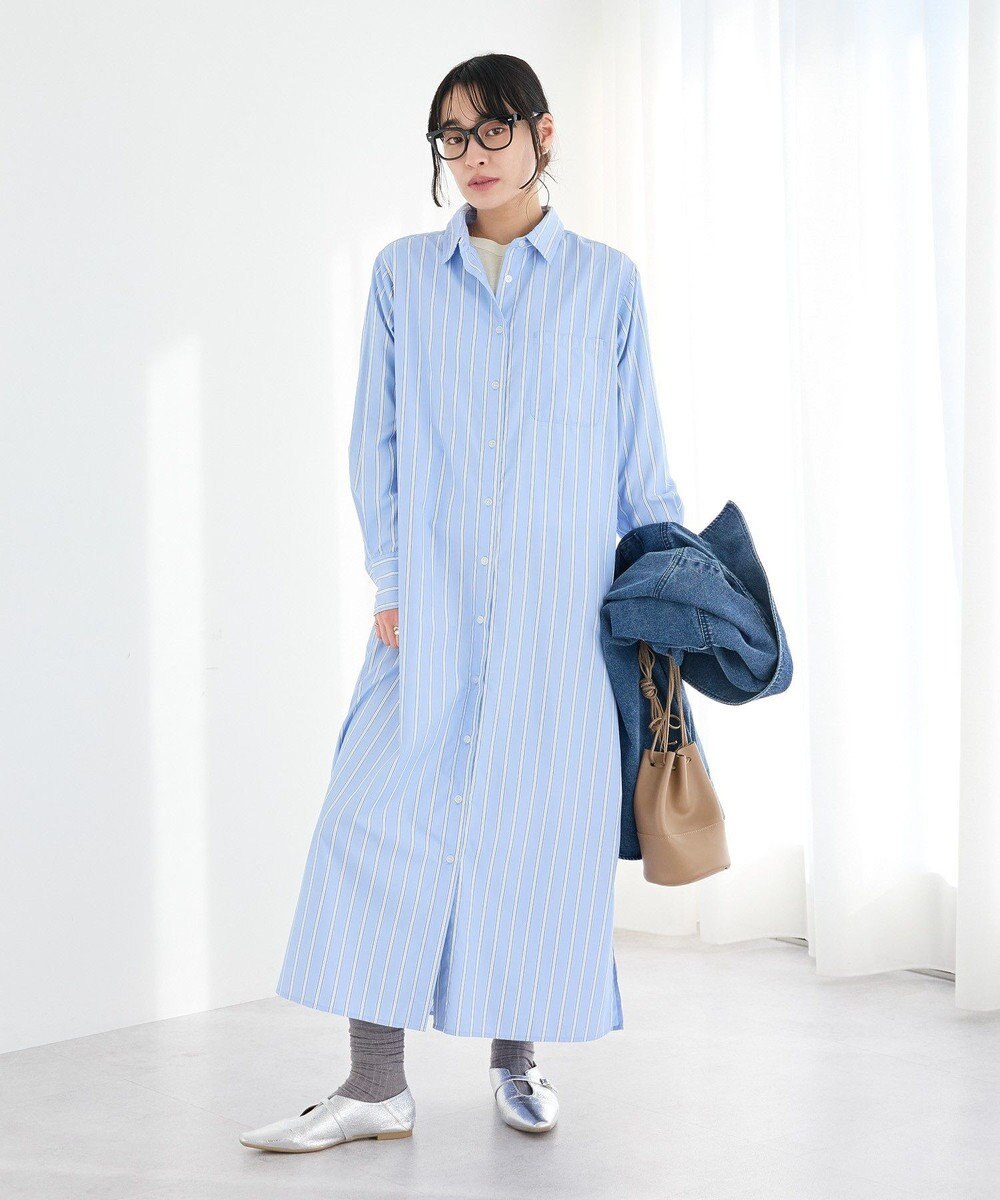 CRAFT STANDARD BOUTIQUE ストライプシャツワンピース 
