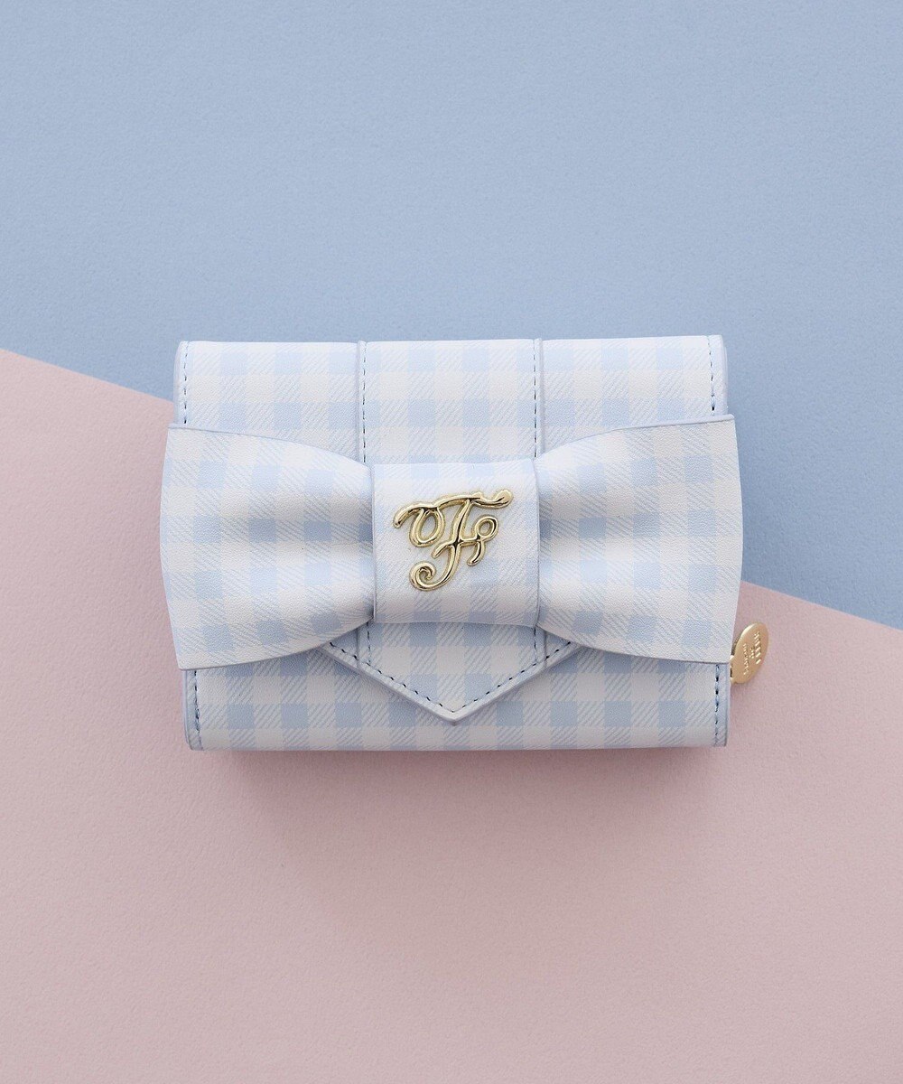 Maison de FLEUR ギンガムチェックＦリボンウォレット 