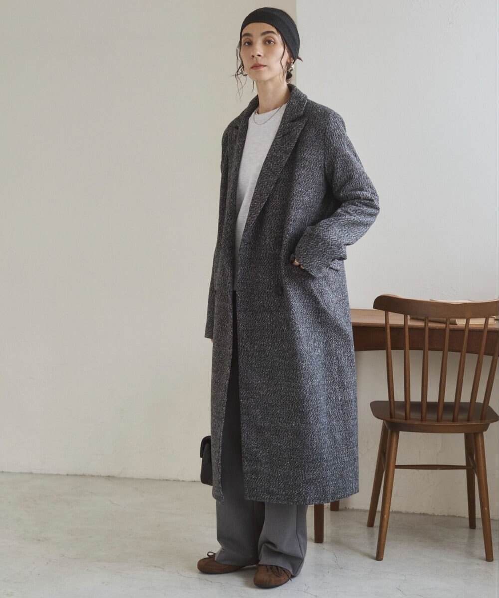 WEGO 【ANGIE VINTAGE】ツイードダブルロングコート 