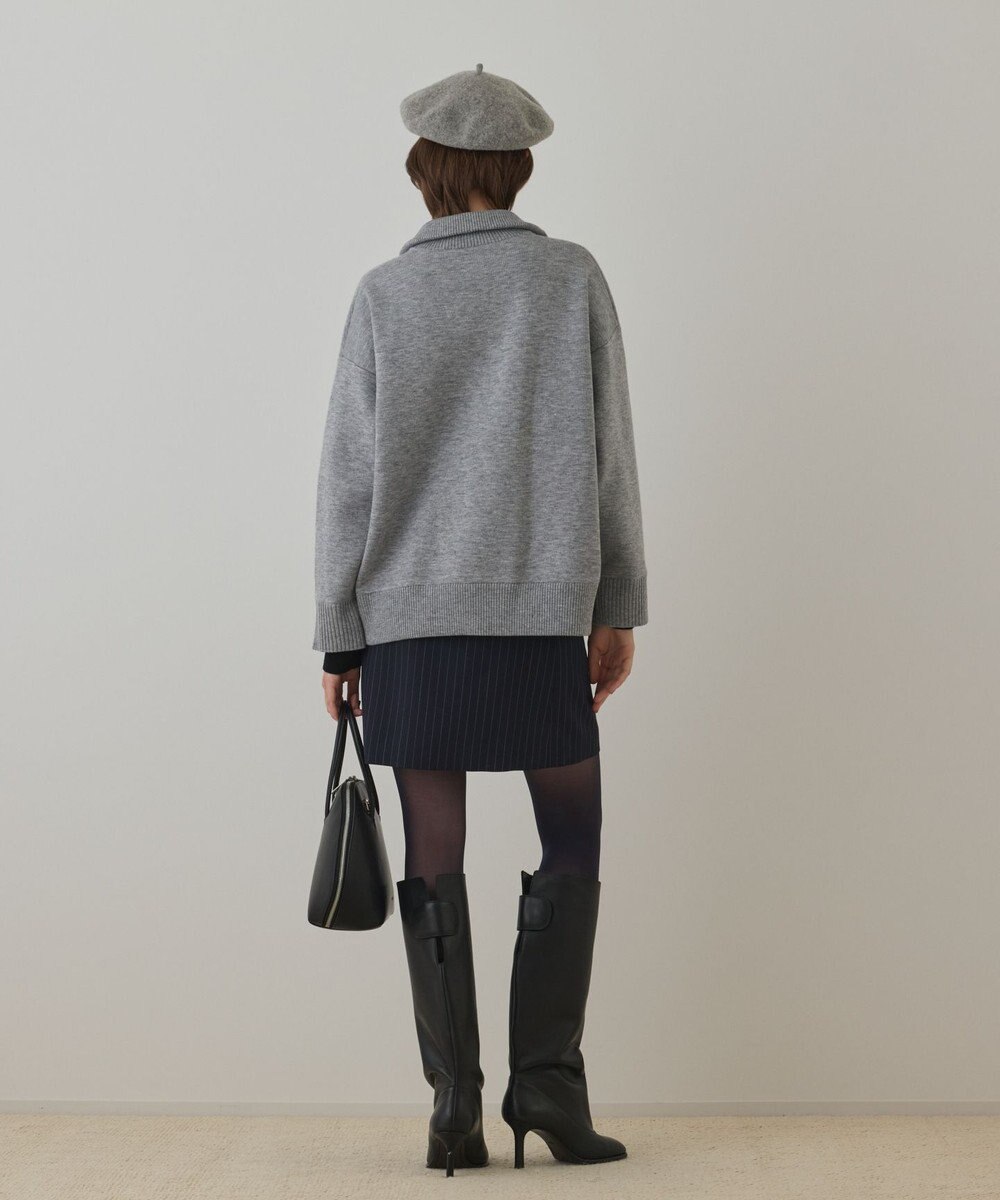 GRACE CONTINENTAL ハーフジップニットトップ 