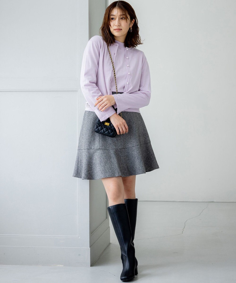 組曲 ネコアシツイードセミフレア スカート 