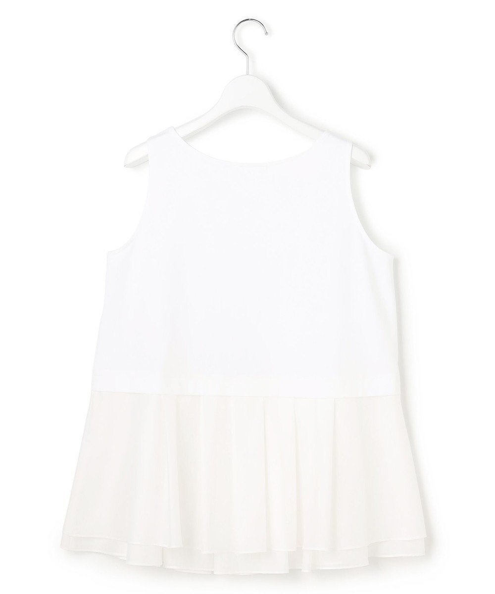 23区 【先行予約】ナチュラルコットンベア シアーペプラム タンクトップ 