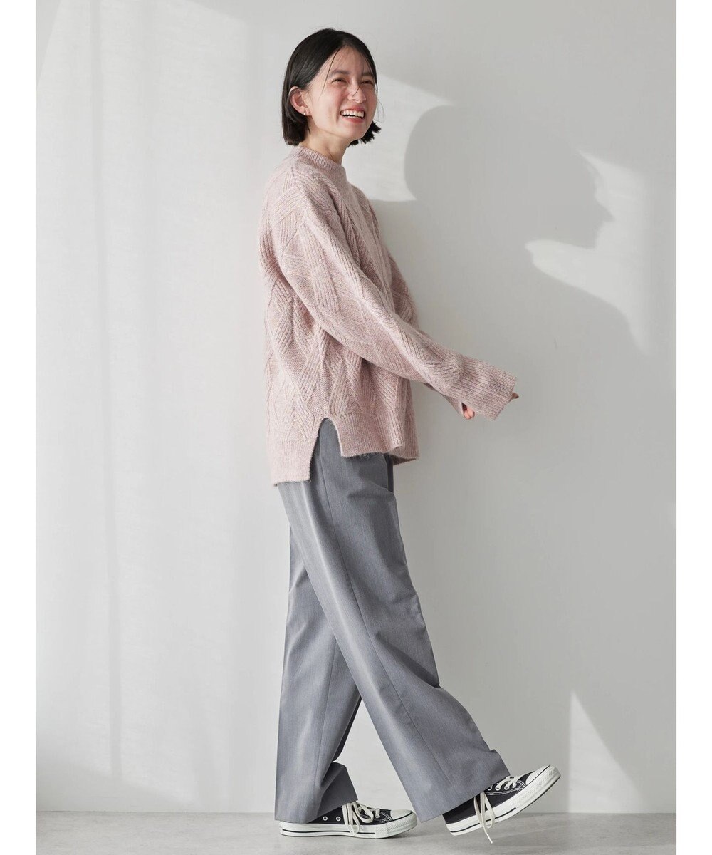 AMERICAN HOLIC Ｍｉｘヤーンモックネックケーブルニットプルオーバー 