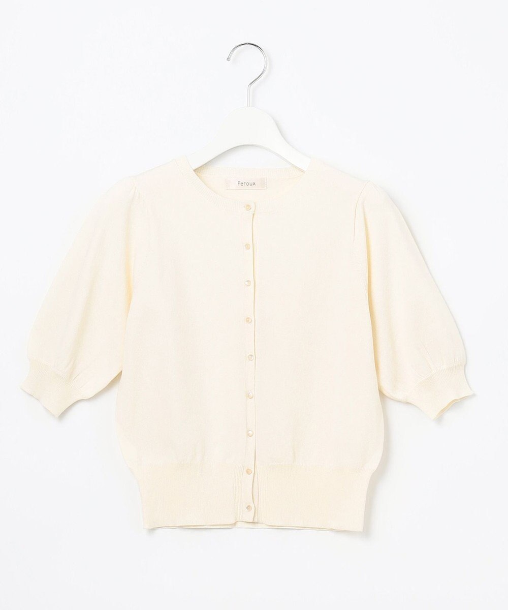 Feroux 【接触冷感・UVカット】ハーフスリーブ カーディガン 