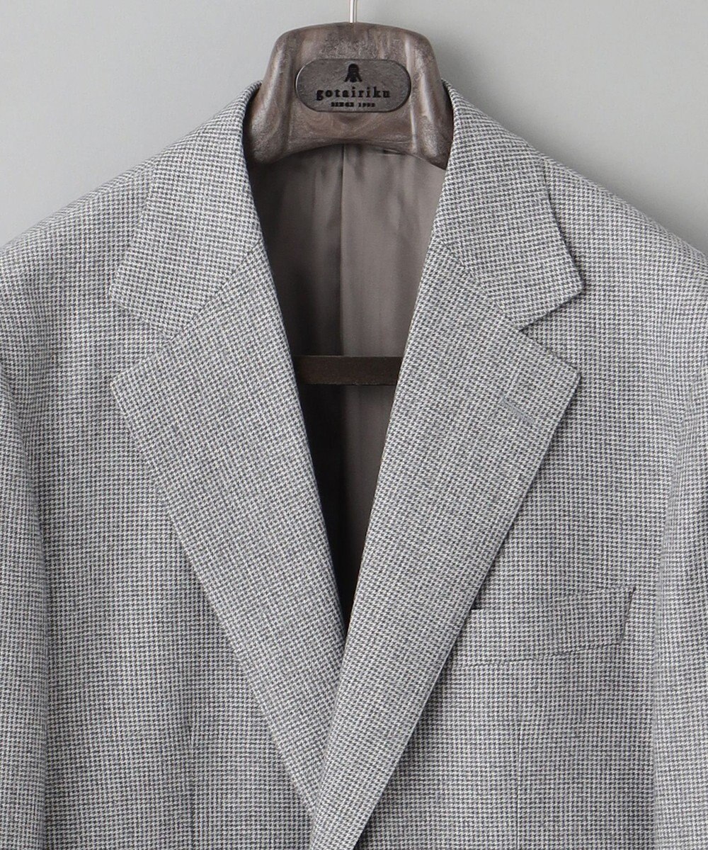 GOTAIRIKU 【CANONICO/カノニコ】サキソニーウールコットンブレンド ジャケット_グレー千鳥柄 