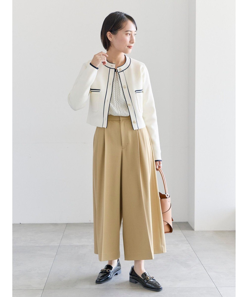 Te chichi ミラノリブ配色ラインカーディガン 