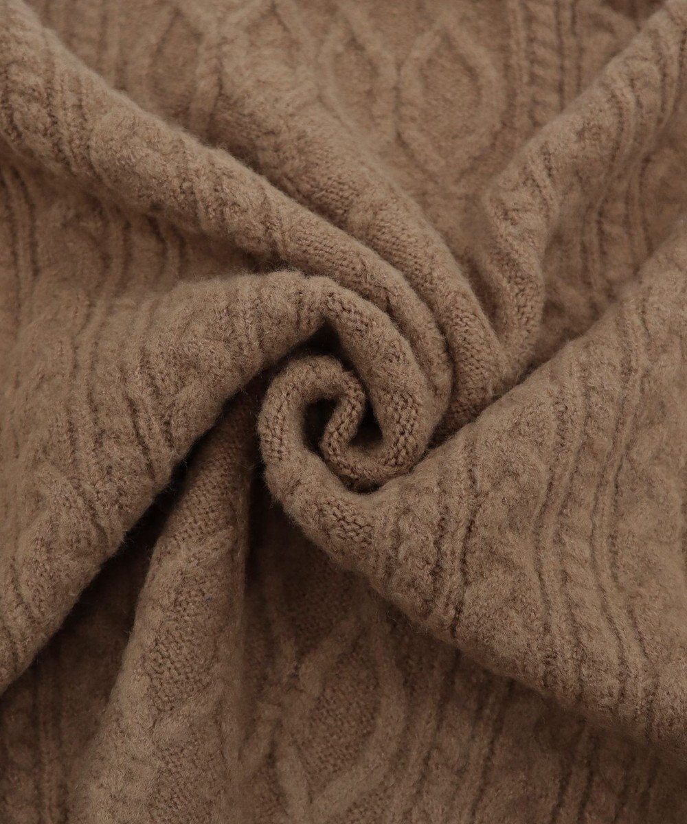 Tiaclasse 【洗える】大人華やかなアラン柄ニットカーディガン 