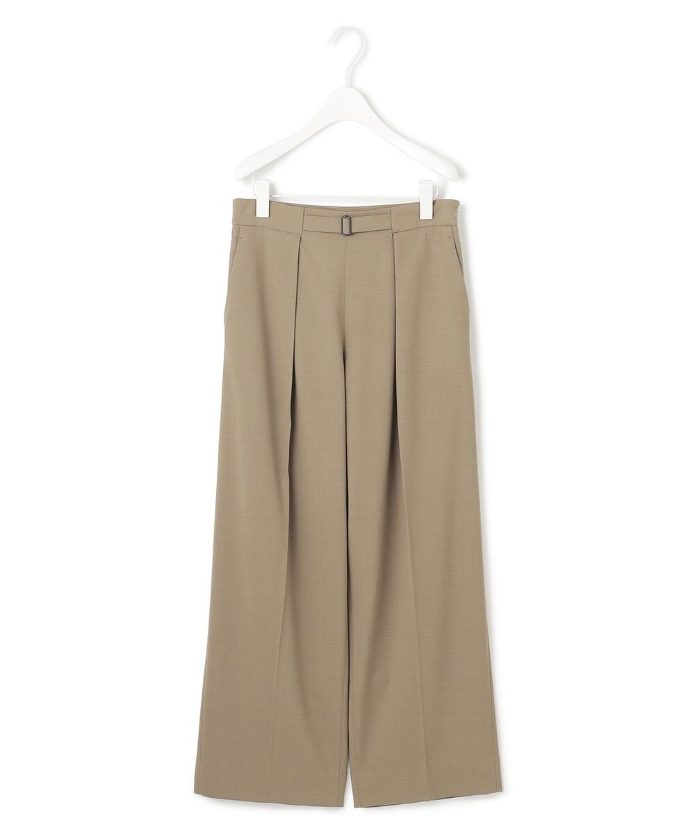 ICB 【洗える】ウール2WAYストレッチ ワイドストレートパンツ 