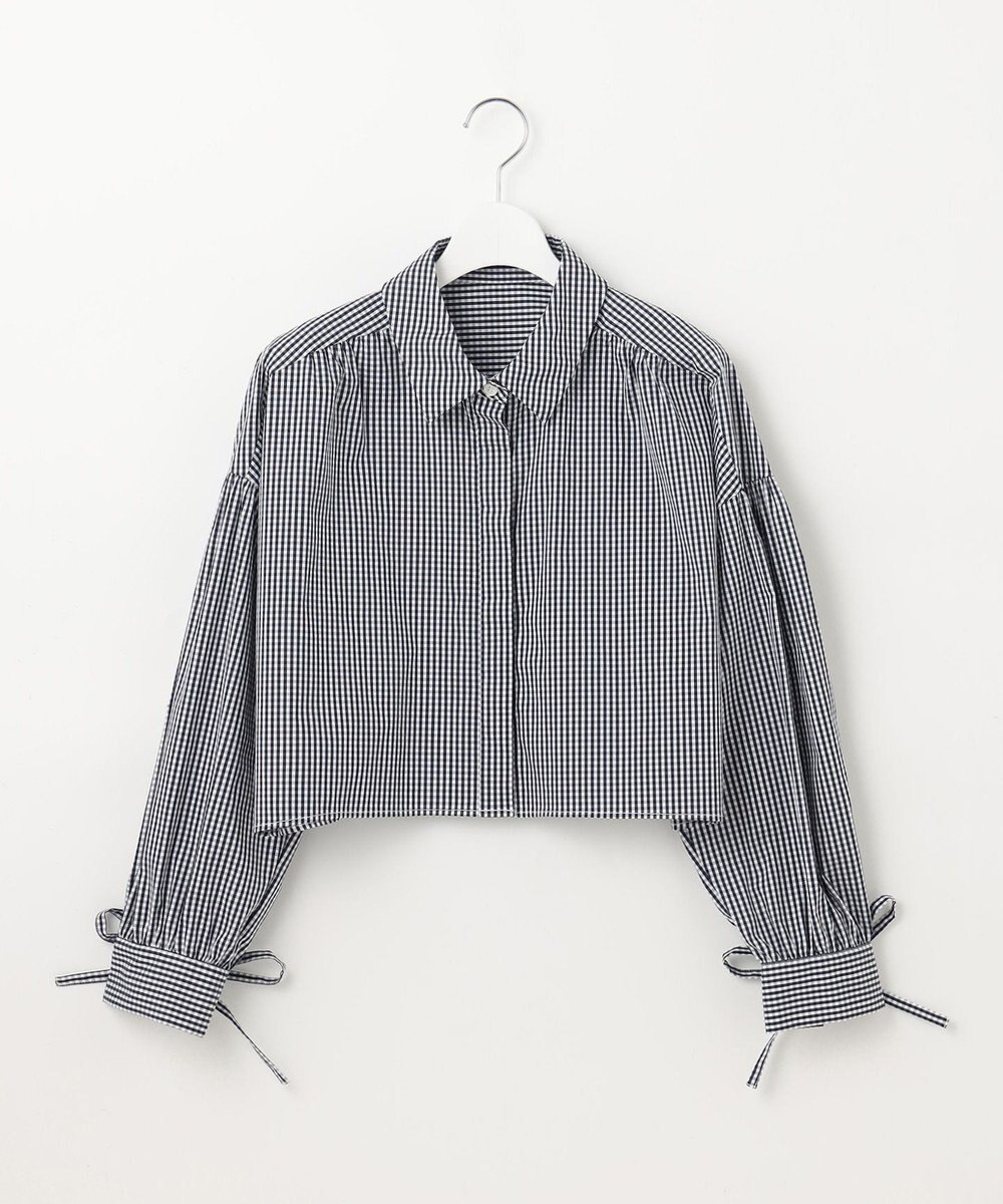 Feroux 【ONWARD CROSSET MAG掲載・2WAY】リボンクロップド シャツ 