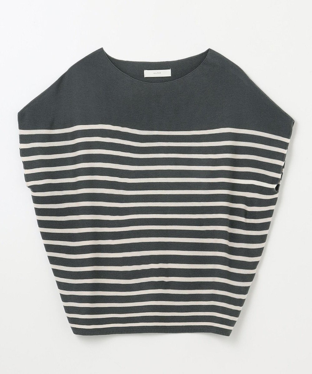 ANY 【洗濯機可/アンチピリング/UVカット】アクリルガーターフレンチスリーブニット 