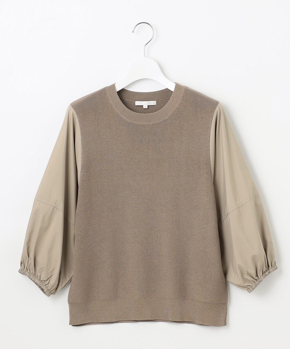 自由区 L 【カタログ掲載・洗える】ハイツイストコットンアセテート異素材コンビ トップス 