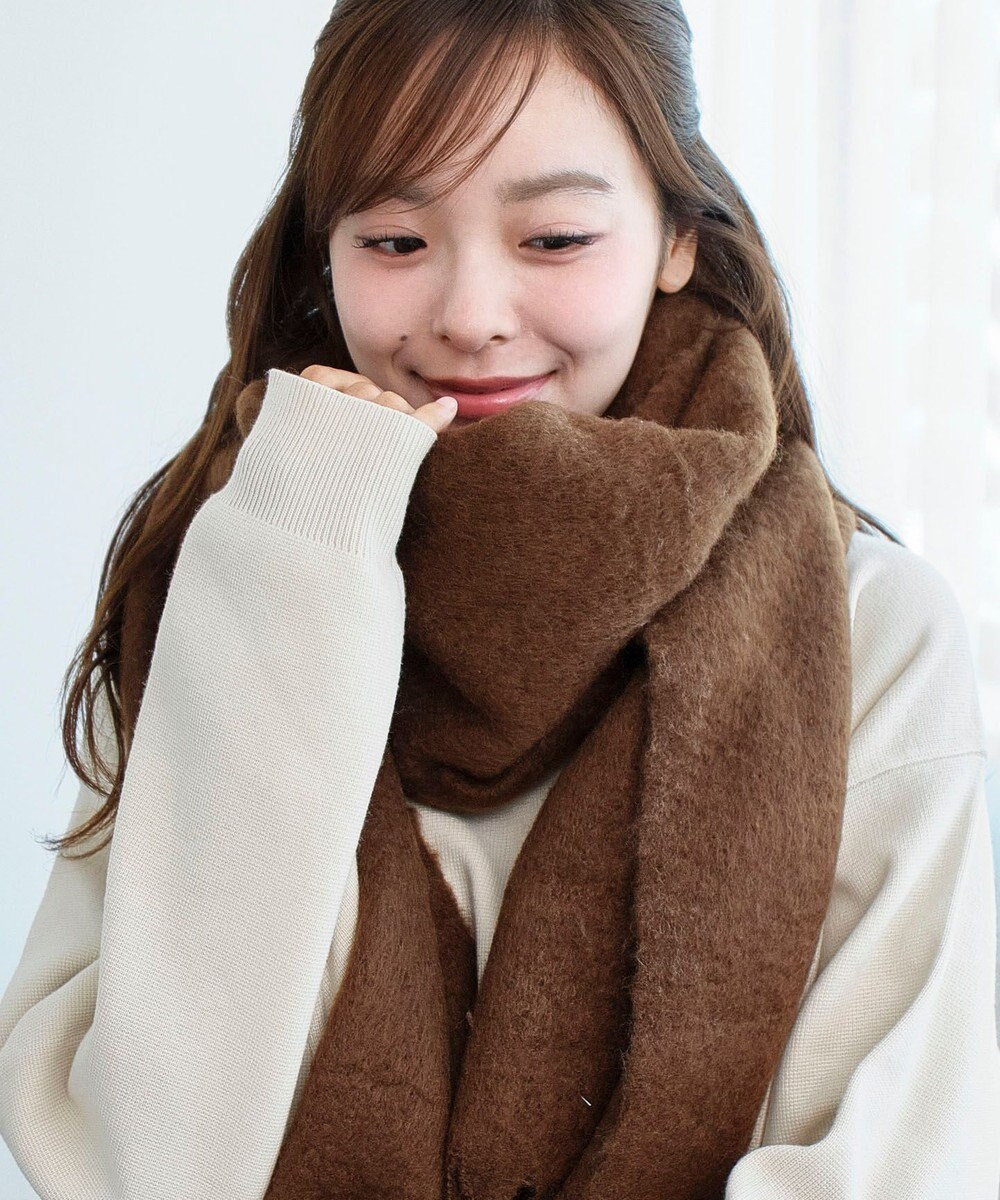 WEGO 【マフラー/ユニセックス着用】ワイドフリンジストール 