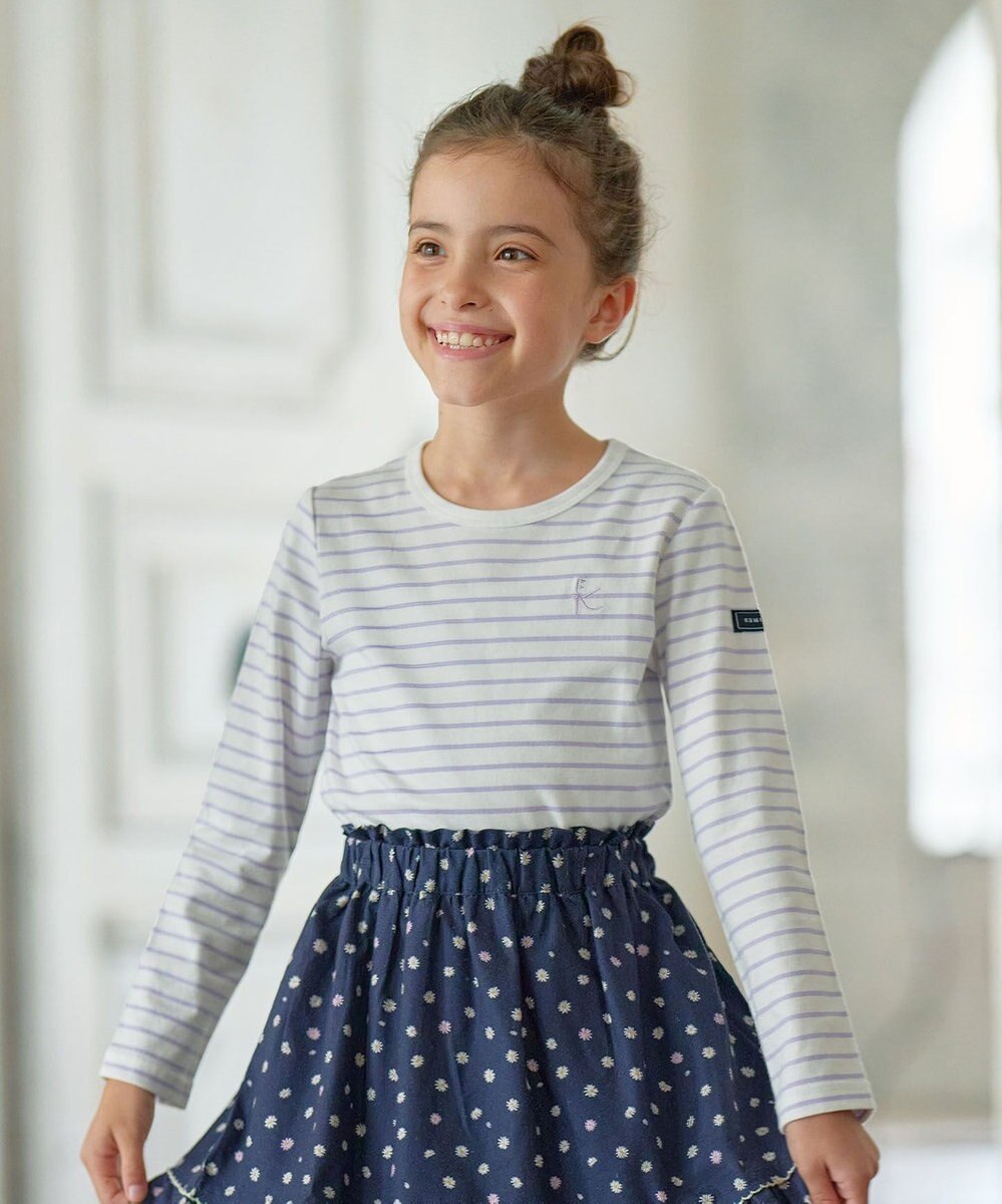 組曲 KIDS 【110-140㎝】長袖ボーダー Tシャツ 