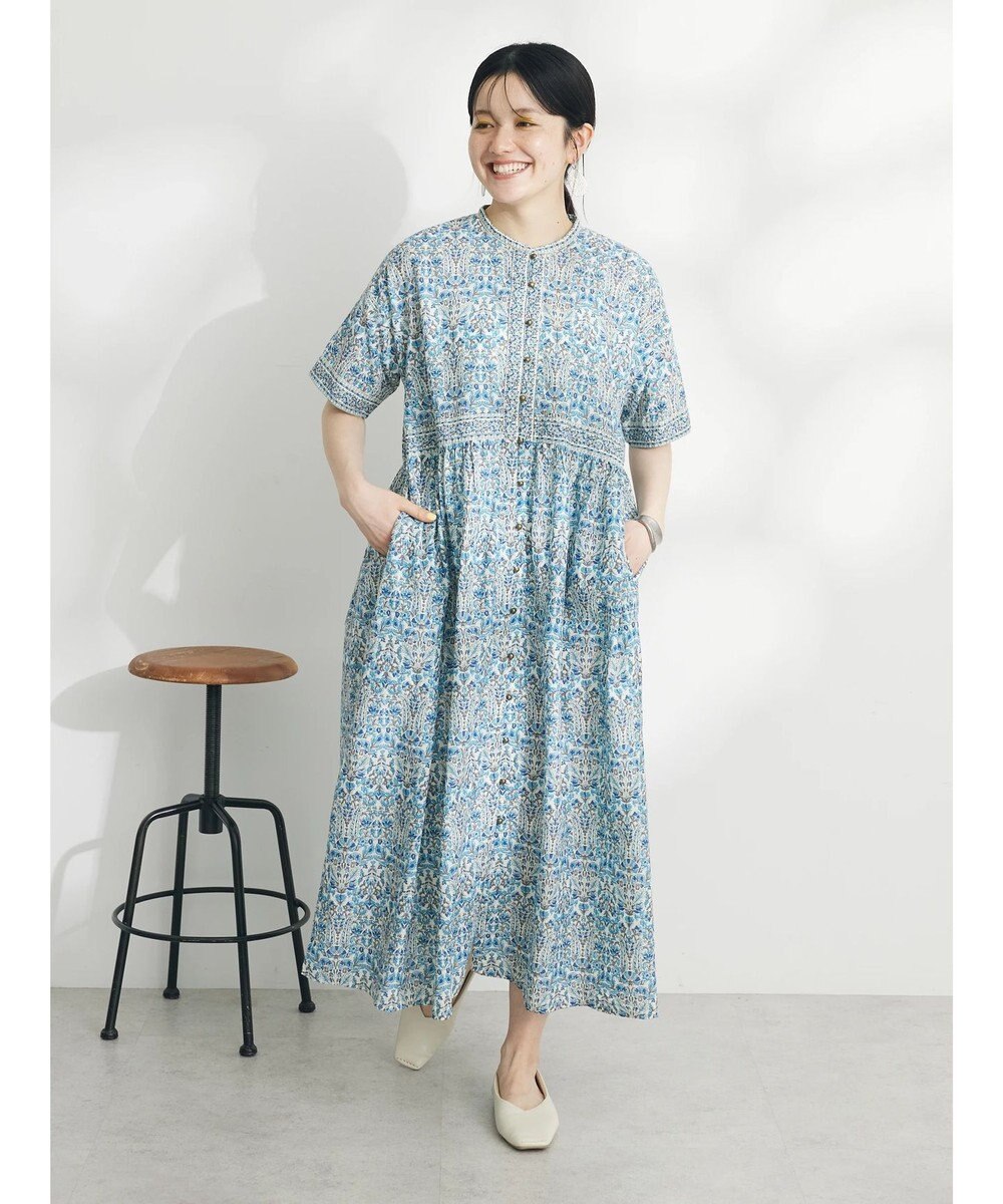 CRAFT STANDARD BOUTIQUE インド綿アラベスク柄ワンピース 