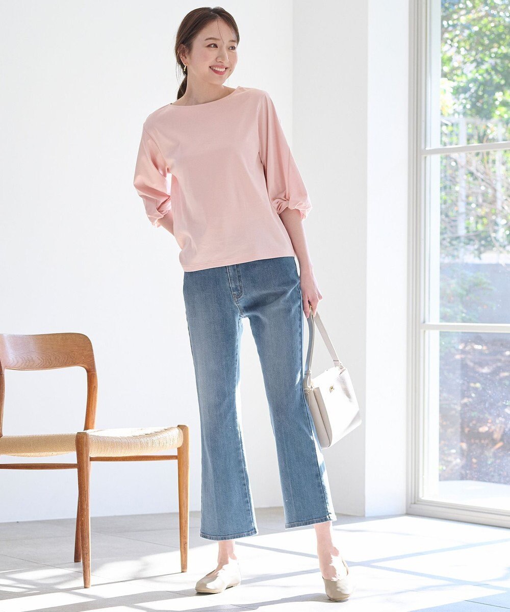 ANY 【接触冷感】シルケットスムース ツイストスリーブトップス 