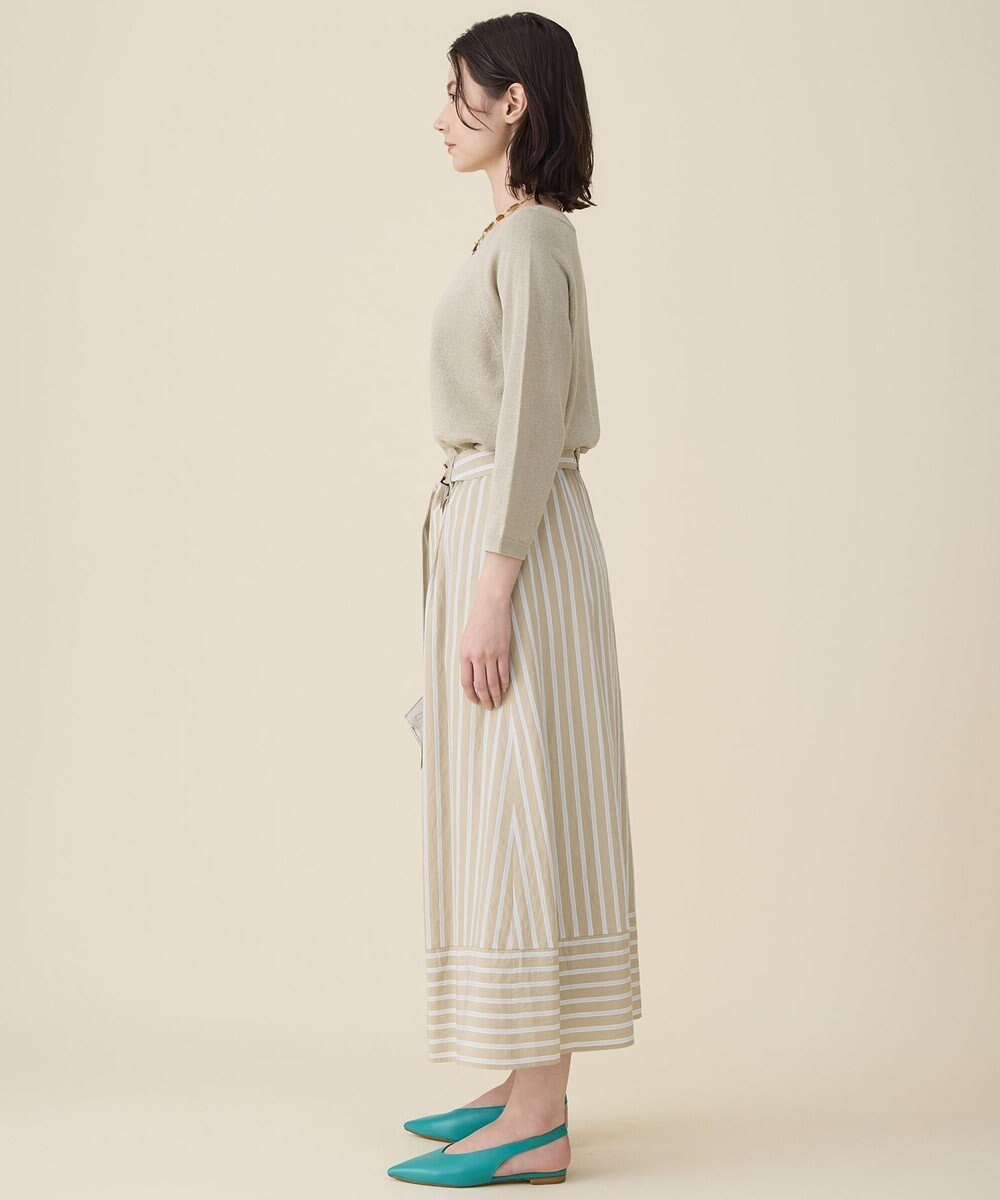 自由区 L ビスコースナイロンドビーストライプ スカート 