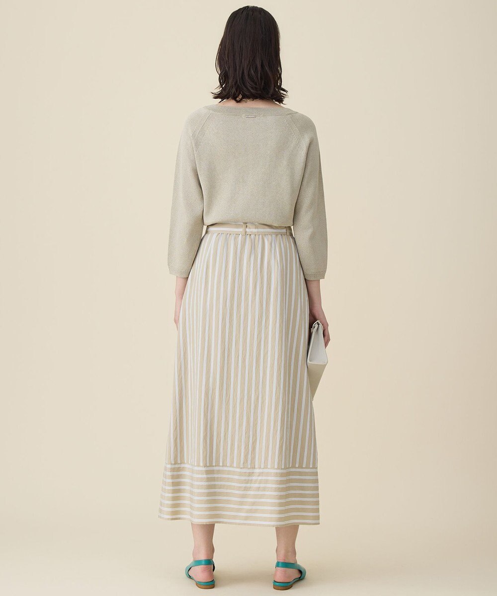 自由区 L ビスコースナイロンドビーストライプ スカート 