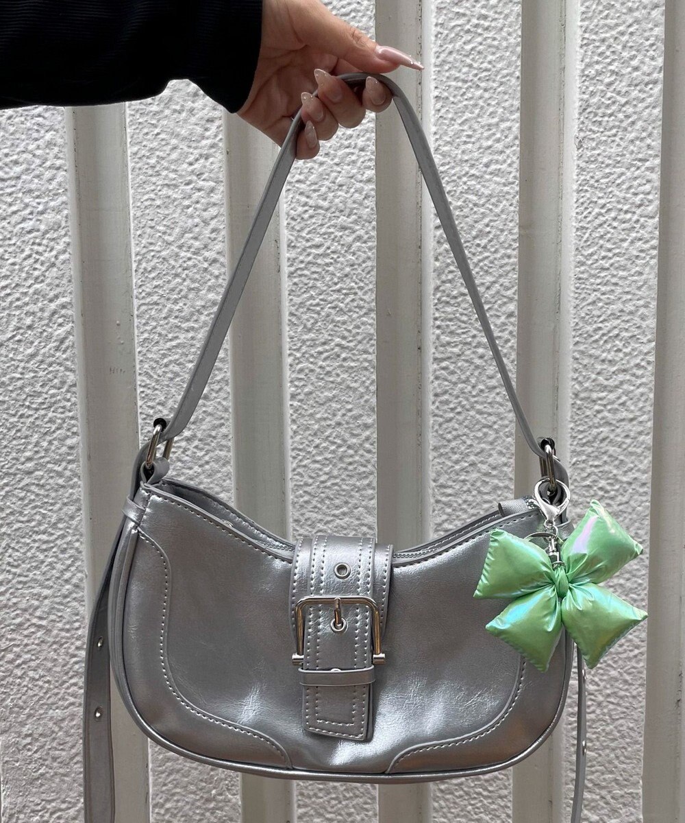 WEGO メタリッククッションリボンキーホルダー 