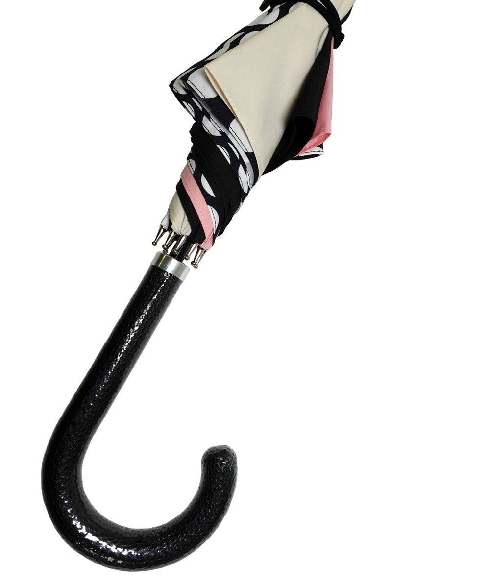 +RING レディース向け プラスリング 長傘 60cm BLK/PNK T1348 