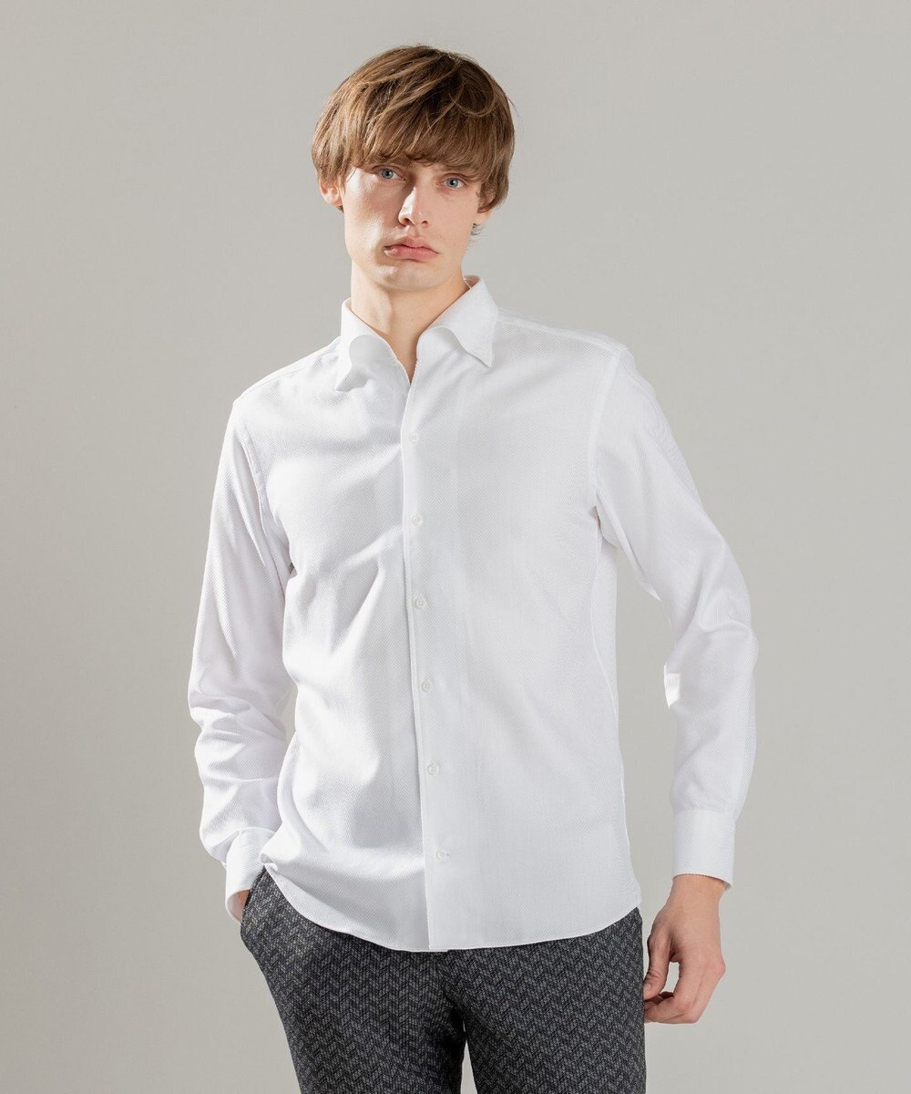 JOSEPH HOMME ツイルヘリンボンクレイジー　イタリアンカラー 