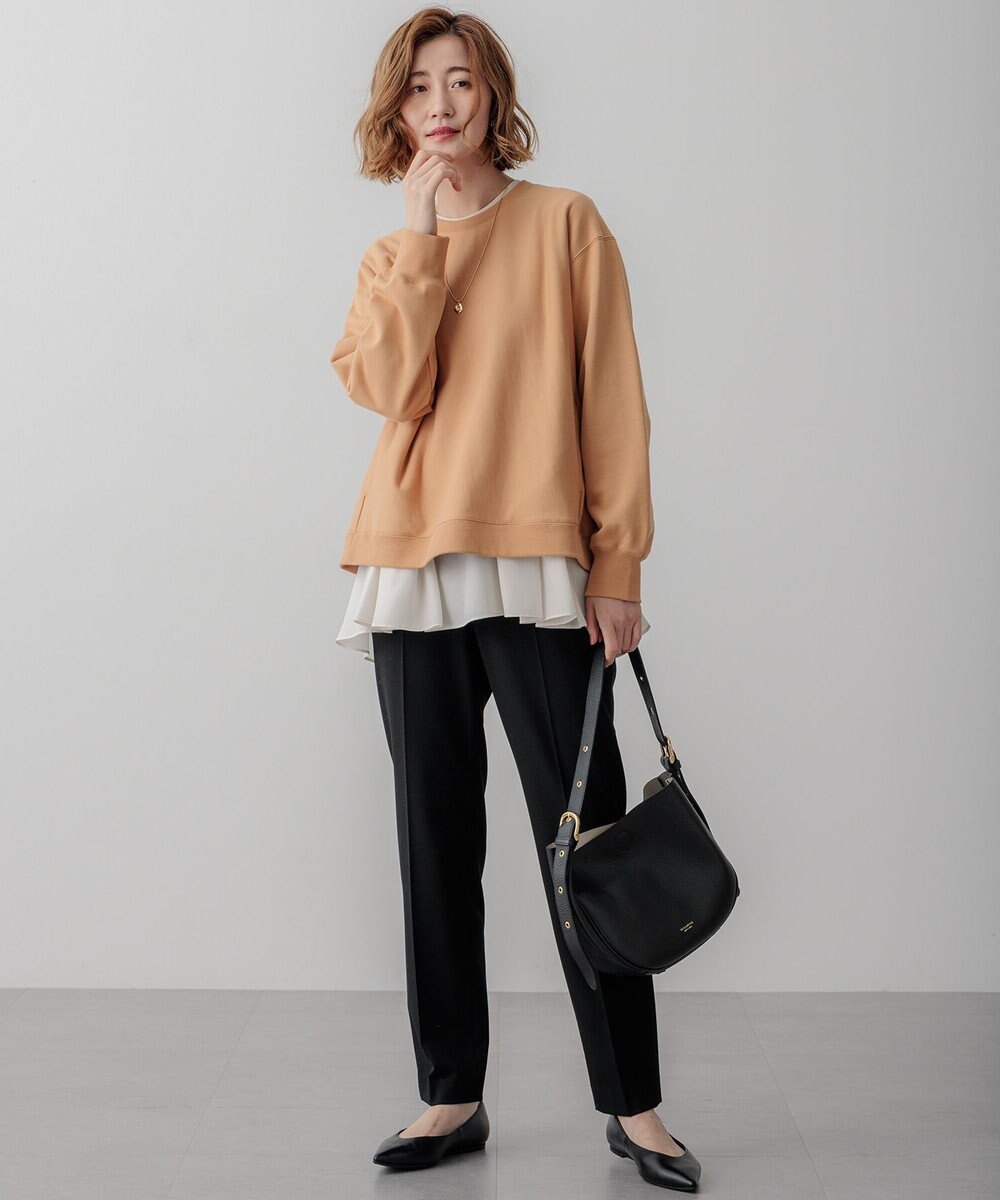 23区 【Oggi2月号掲載/洗える】ウォームストレッチ テーパード パンツ 