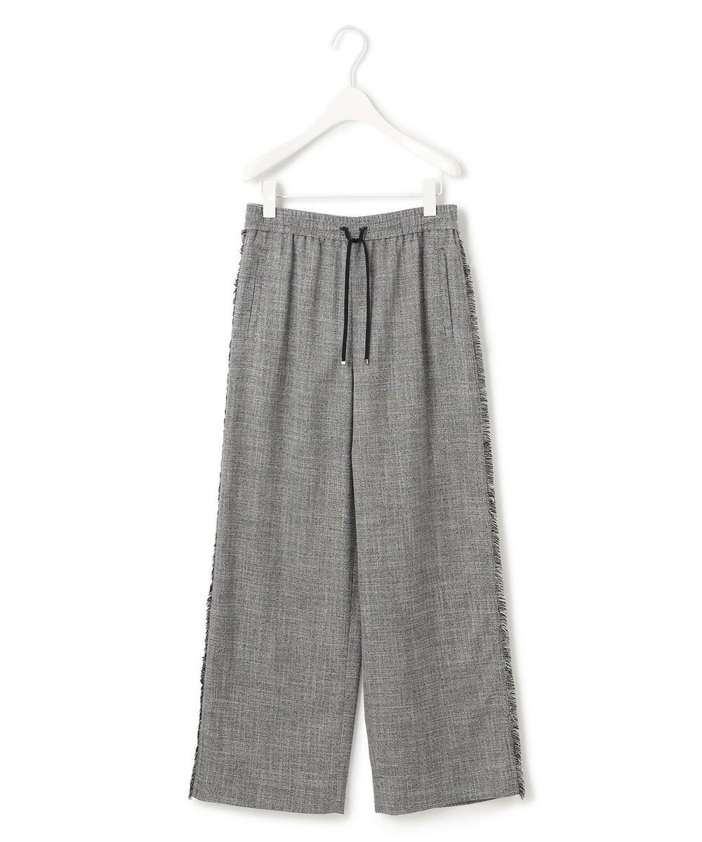 ICB 【洗える】 ライトスラブツイード ワイドパンツ 