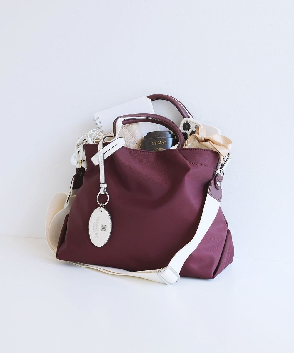 TOPKAPI 【TREASURE TOPKAPI】】ストライプハンドル ナイロン 2way ミニ トートバッグ 