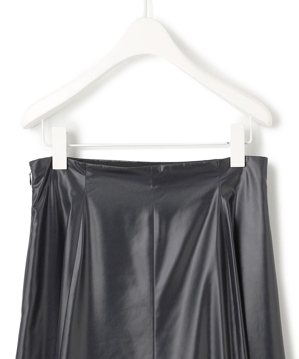 ICB L 【洗える】サテンワックスヴィンテージ フレアスカート 