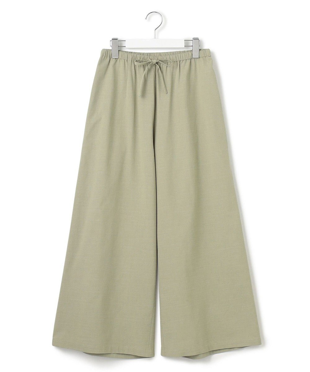J.PRESS YORK STREET 【WOMEN】リネンライクリラックス ワイドパンツ 
