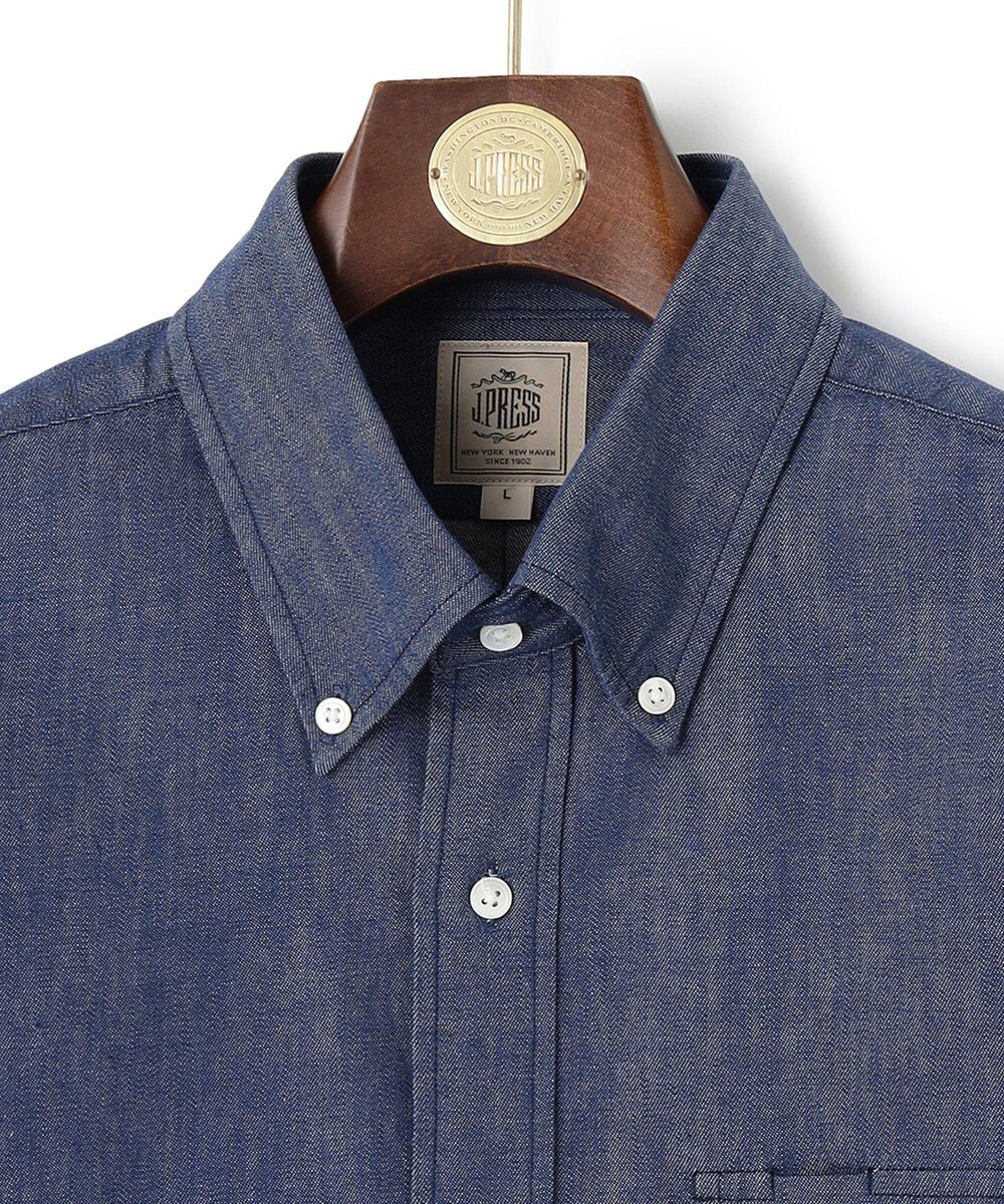J.PRESS MEN デニムルックツイルシャツ/B.D 