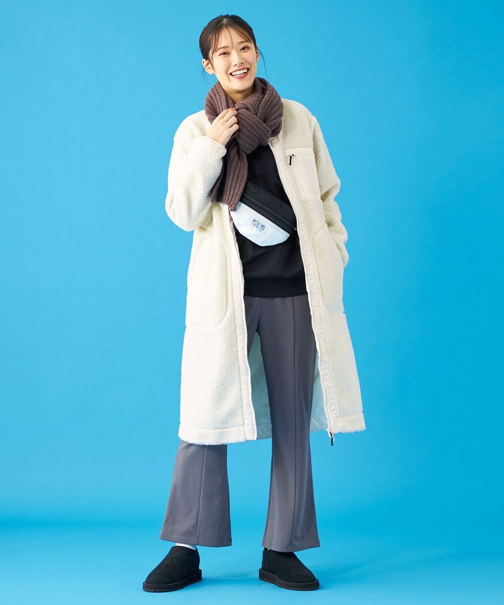 SHARE PARK LADIES 【LADIES】ボアフリースロングカーディガン 