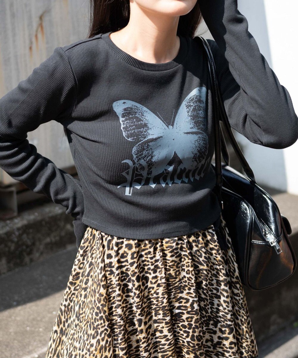 WEGO バタフライプリントロンT 