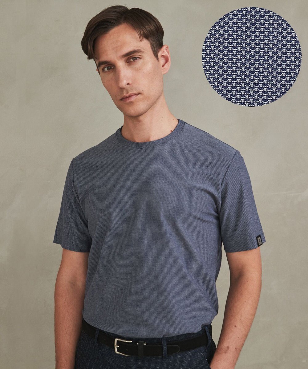 GOTAIRIKU 仕事で着られるTシャツ【サラサラ/よれにくい/透けにくい】キレイめ 鹿の子 ビズTシャツ 