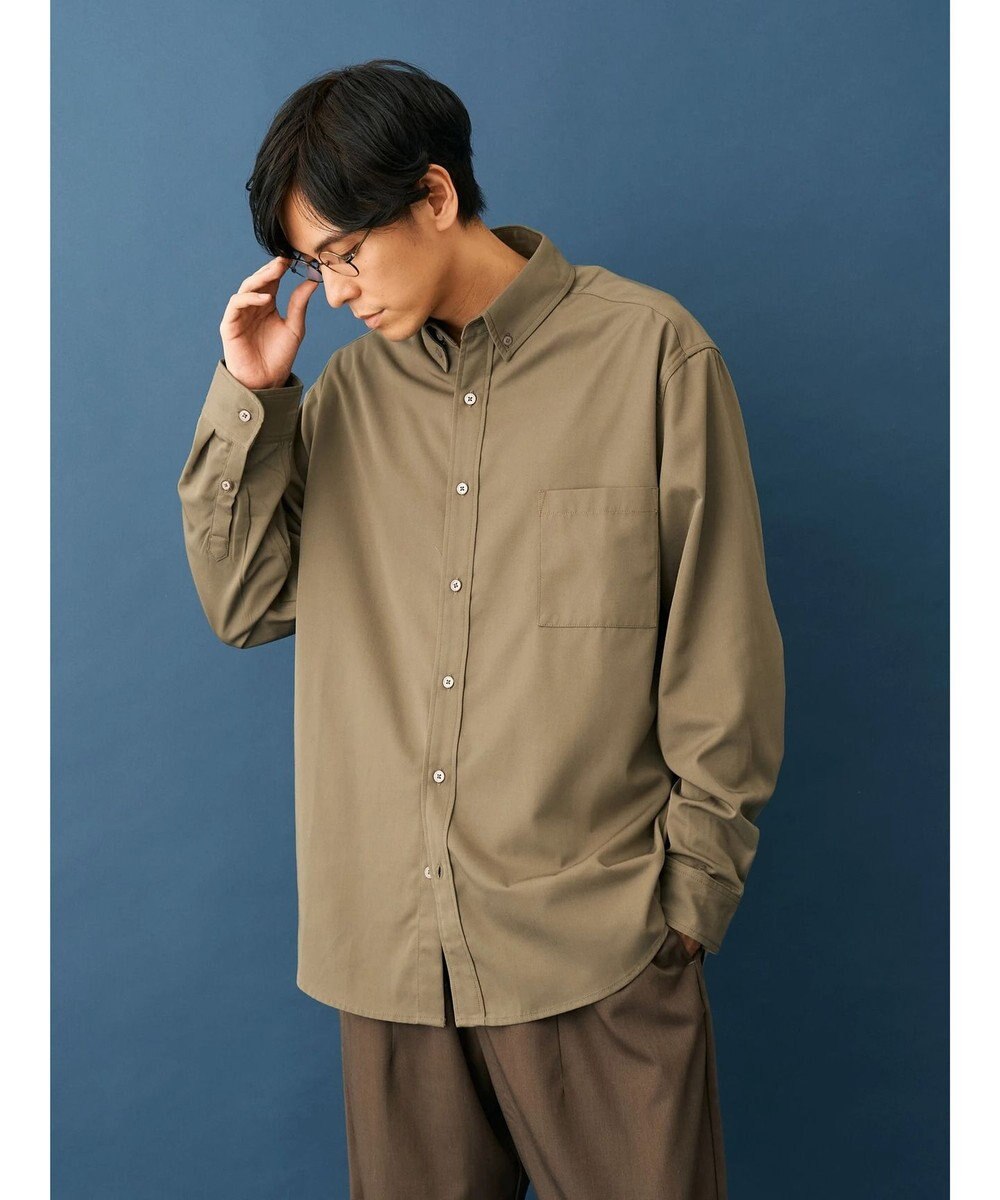 CRAFT STANDARD BOUTIQUE Ｔ／Ｒ　ＢＤシャツ Gray Beige