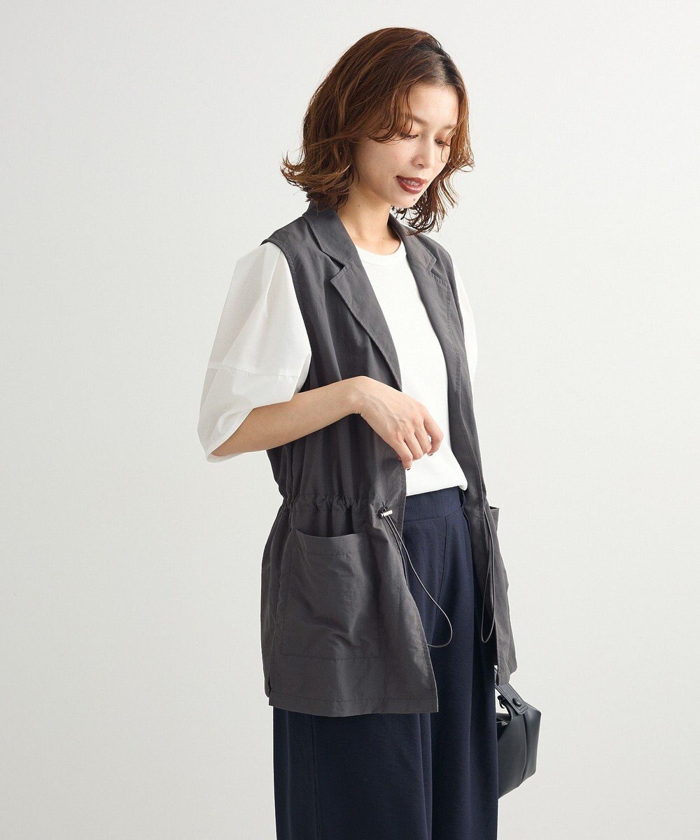 Green Parks ウエストドロストナイロンベスト 