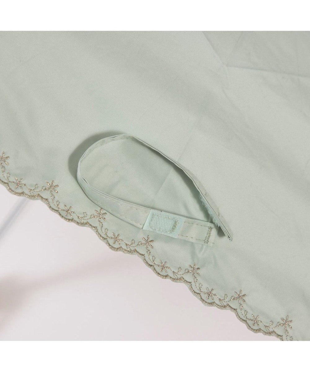 UNBILLION カシュネ cachenez /【晴雨兼用　日傘　UVカット率・遮光率100％生地使用 】PUフローラルラメ刺繍ミニ折りたたみ傘 