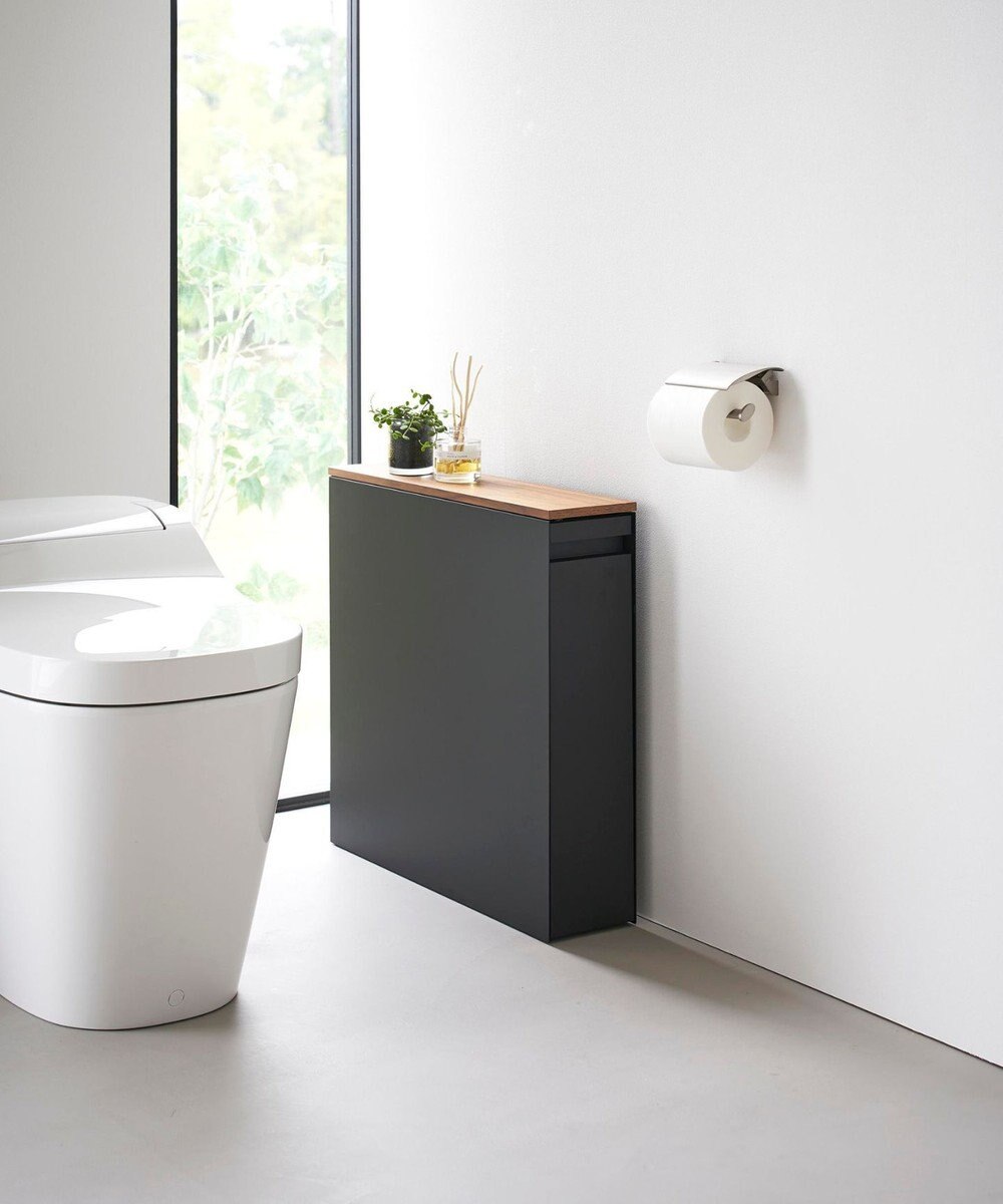 tower 隠せるトイレ引き出し収納 タワー ブラック 