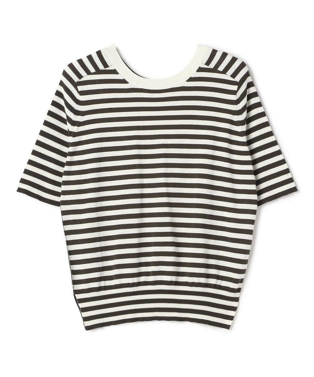 BEIGE， JULIE / コットンシルク 2WAY半袖ニット 