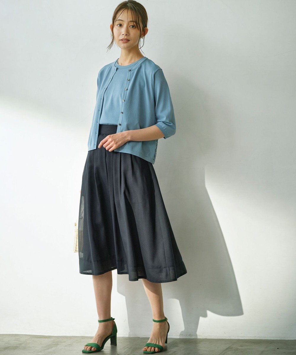 組曲 【2SET・WEB限定】フラワーレース5分袖ツイン ニット 