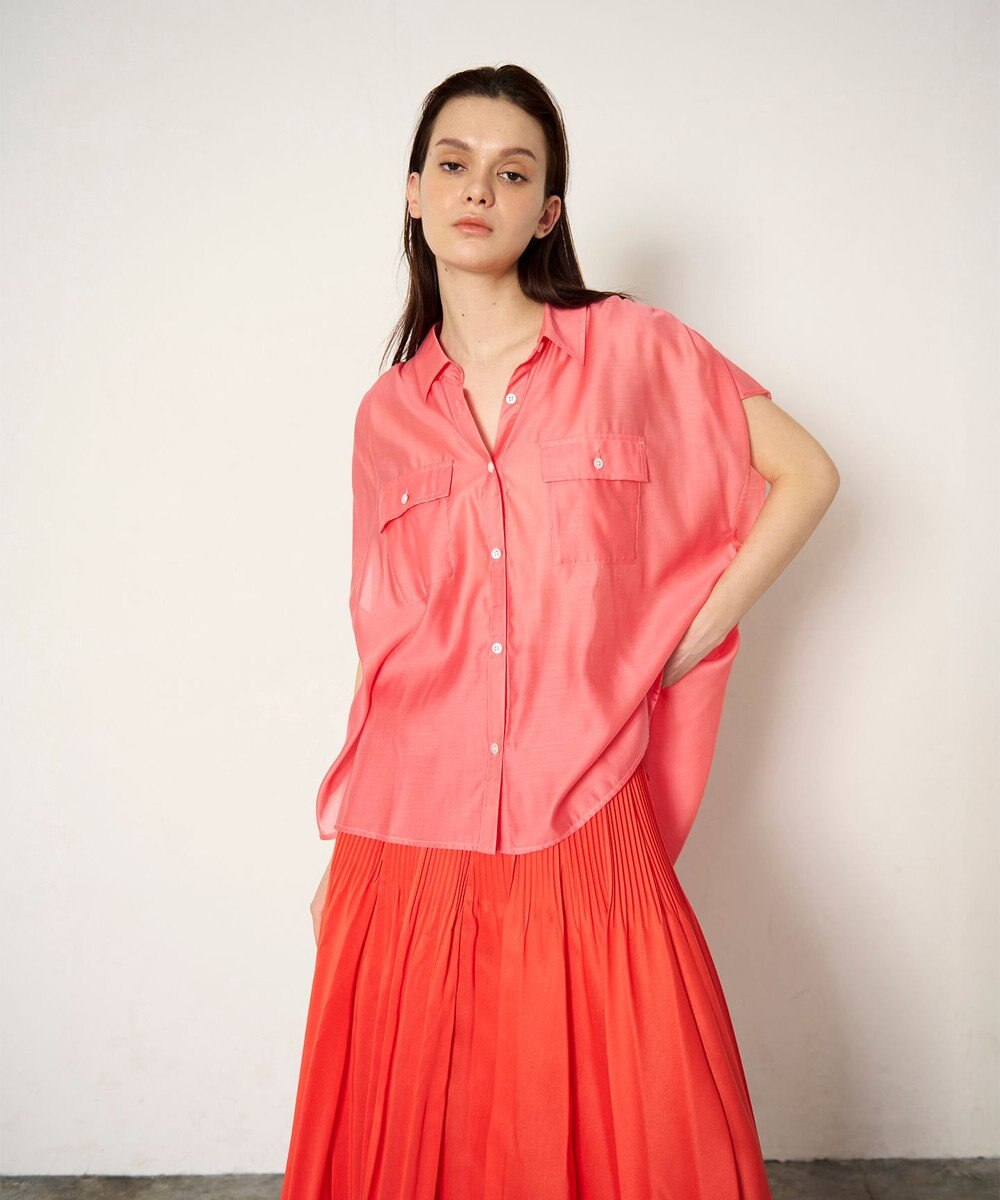 GRACE CONTINENTAL ギャザーシャツ 