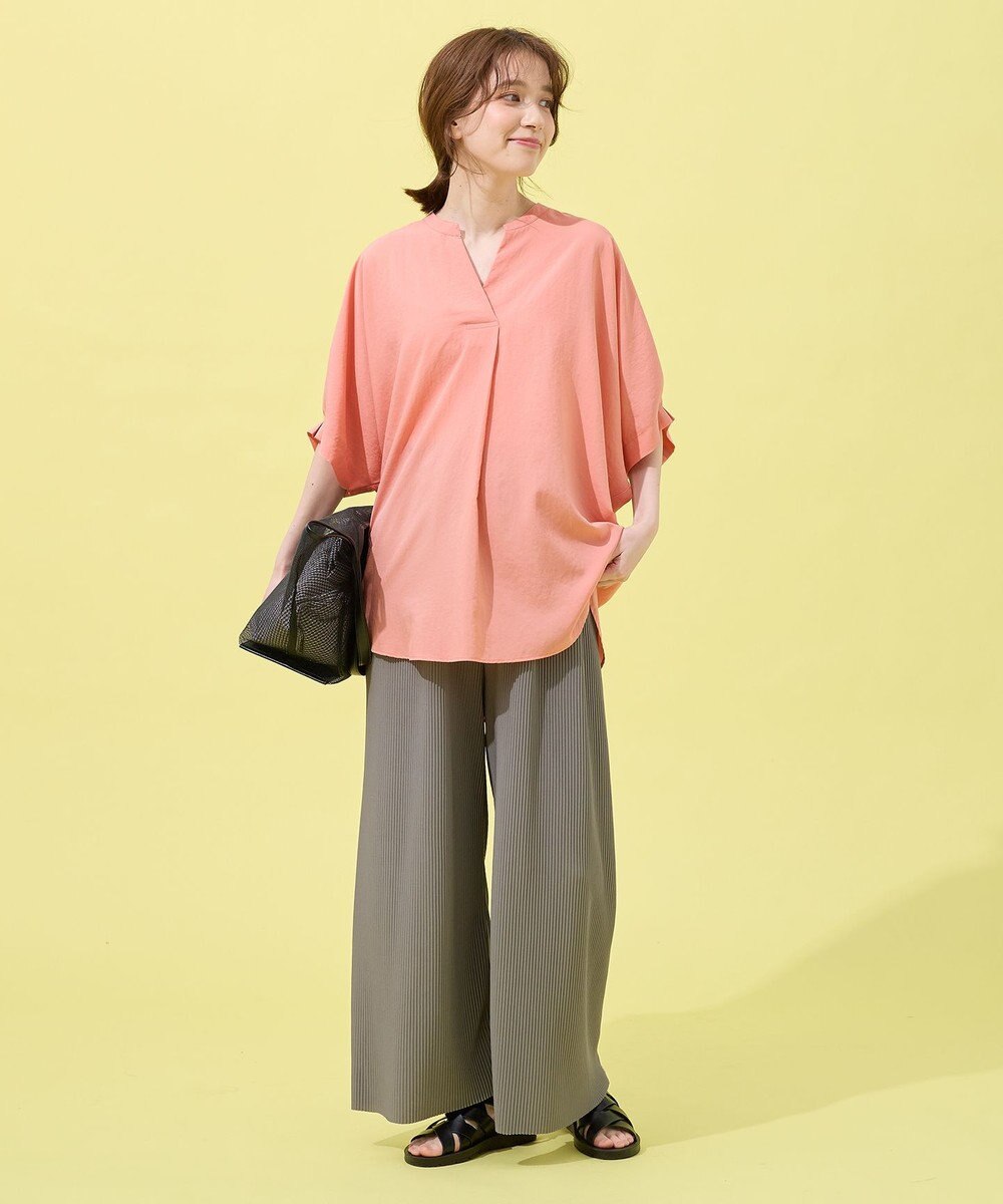 ANY 【洗濯機可】プリーツジャージパンツ 