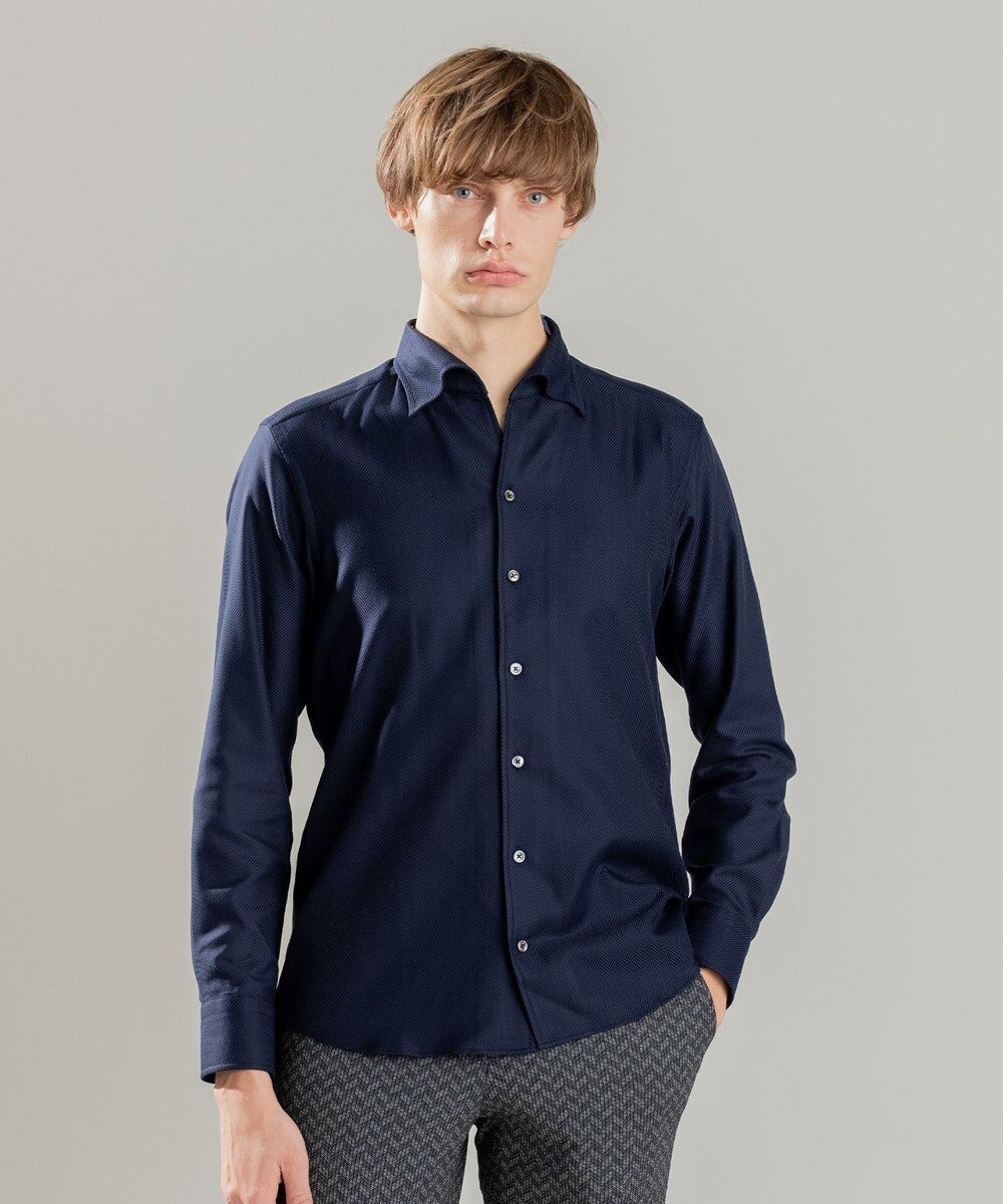 JOSEPH HOMME ツイルヘリンボンクレイジー　イタリアンカラー 