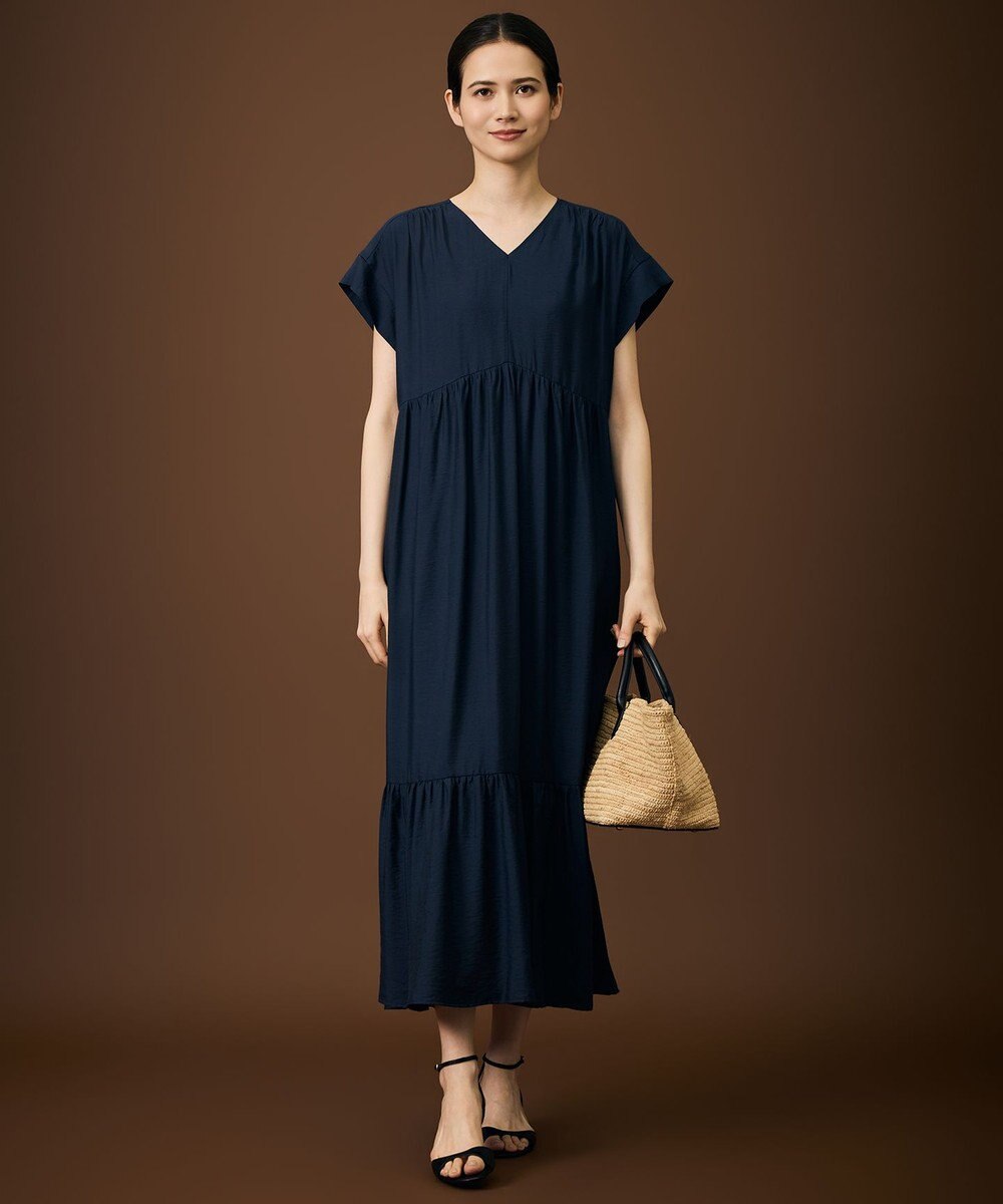 自由区 【WEB限定・大人気素材のNEWアイテム】エアリーツイルティアード ワンピース 