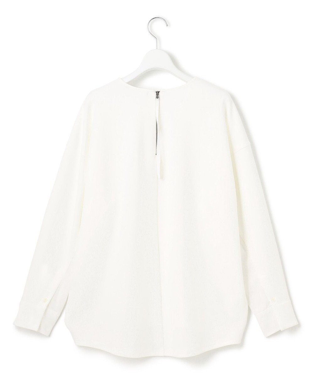 ICB L 【洗える】ジョーゼットジャージー 異素材コンビプルオーバー 