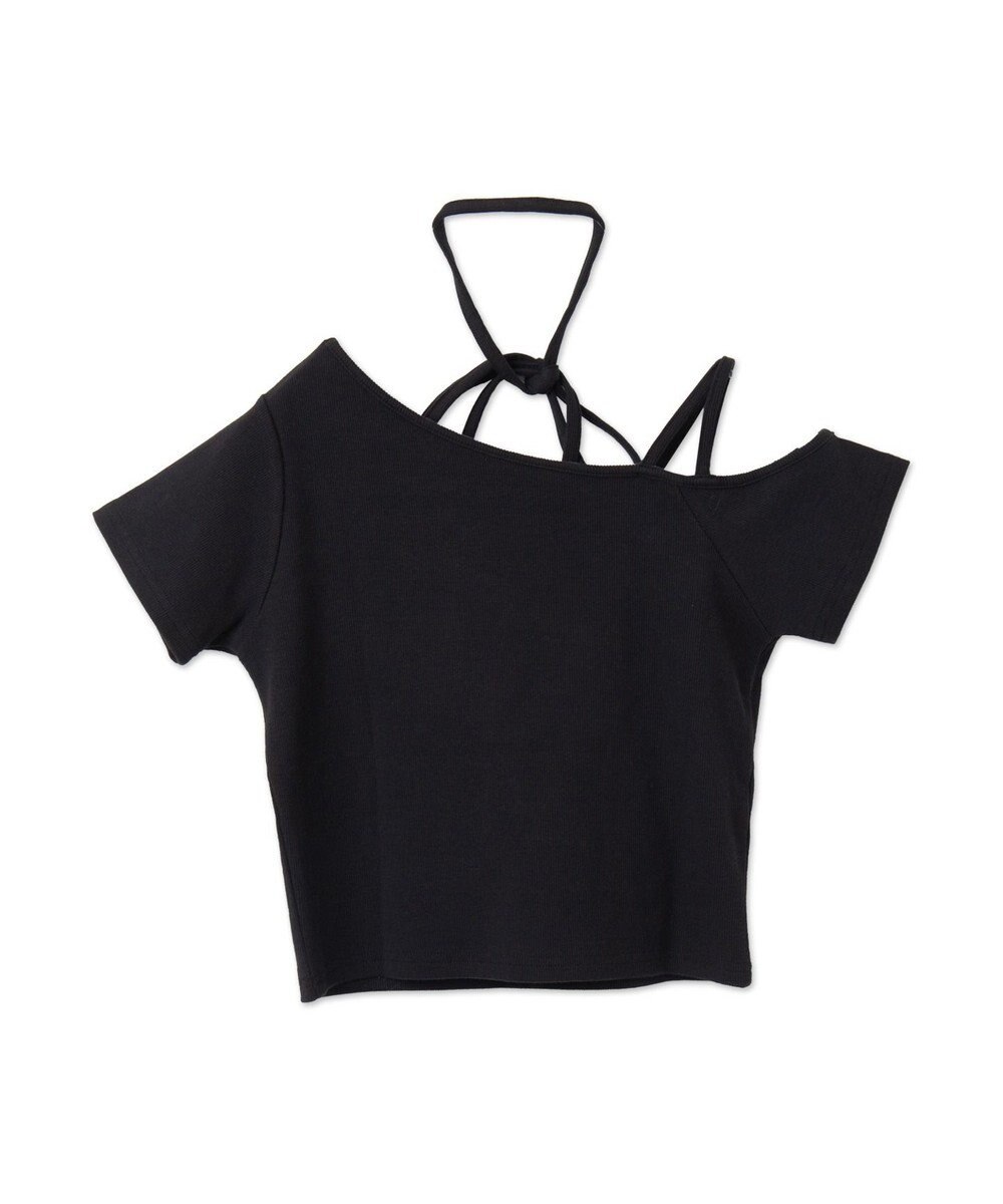 WEGO プレートデザインワンショルトップス 