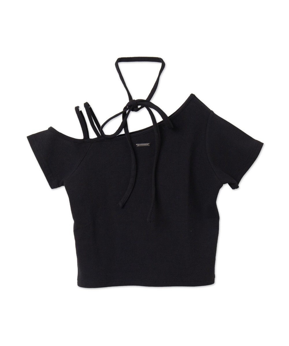 WEGO プレートデザインワンショルトップス 