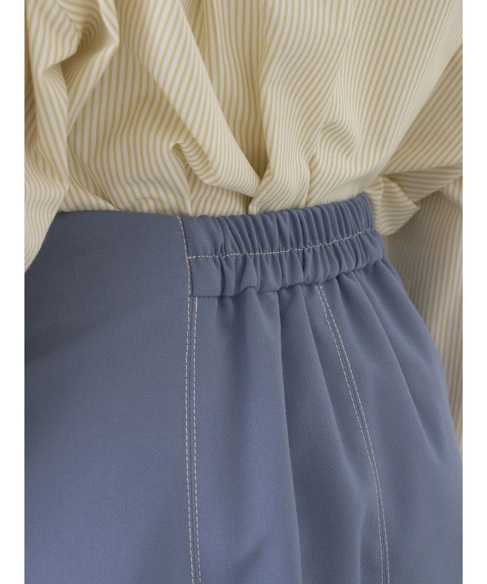 earth music&ecology 配色ステッチパネルフレアスカート 