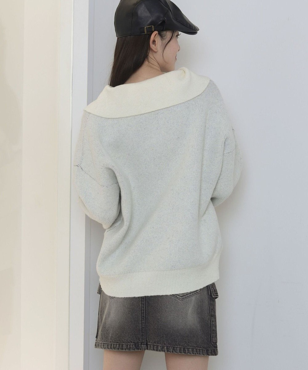 WEGO フラッフィーハーフジップニット 