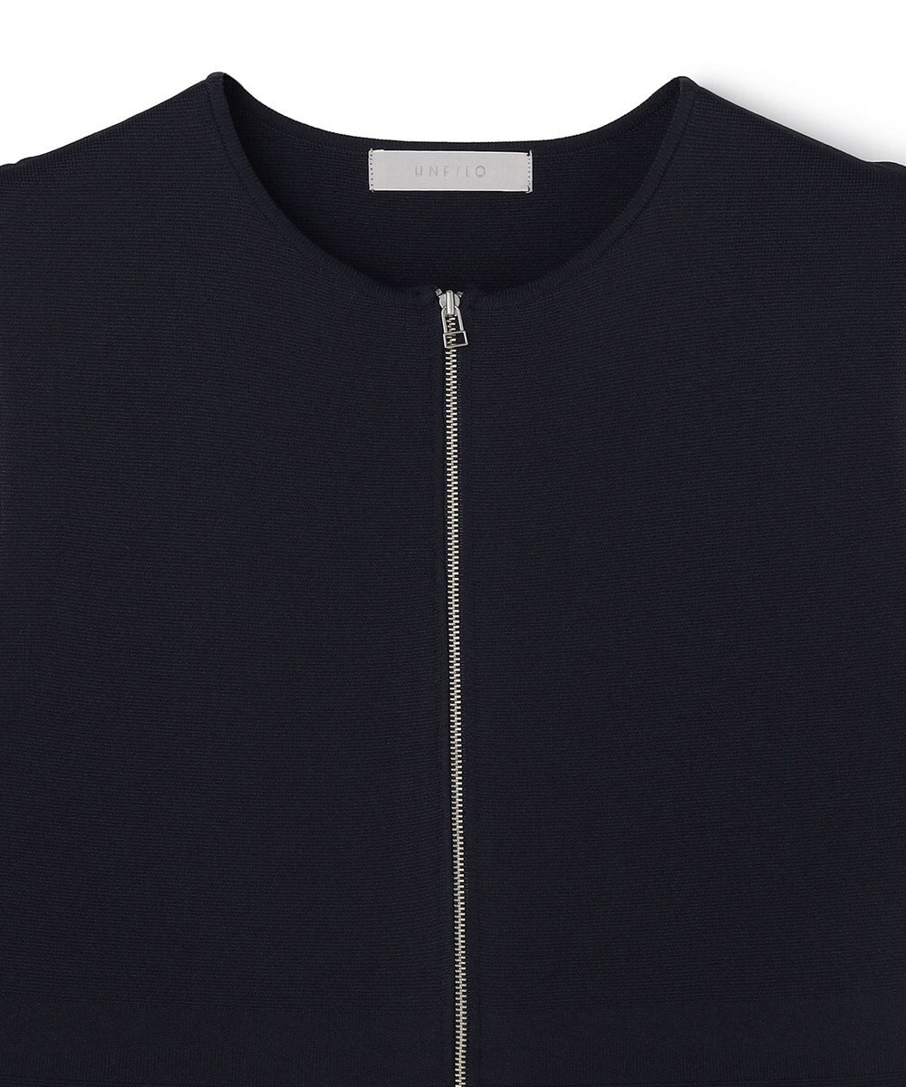 UNFILO BEAUTY FORM KNIT ZIPジレ 